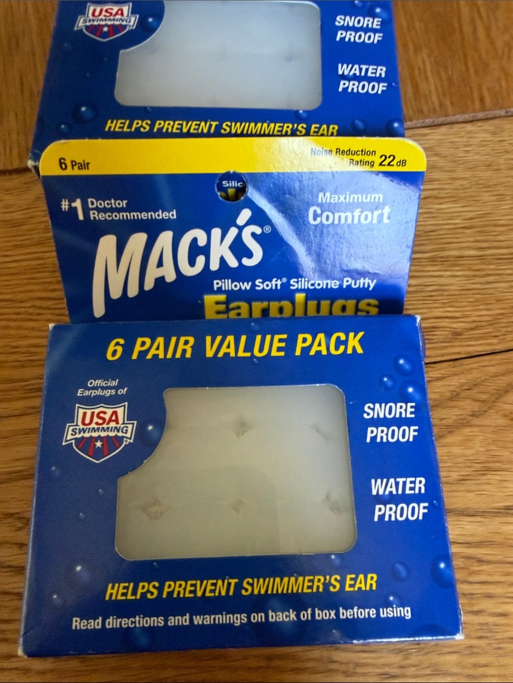 Mack's Pillow Soft Silicone Putty Earplugs - Blue Box, White Plugs